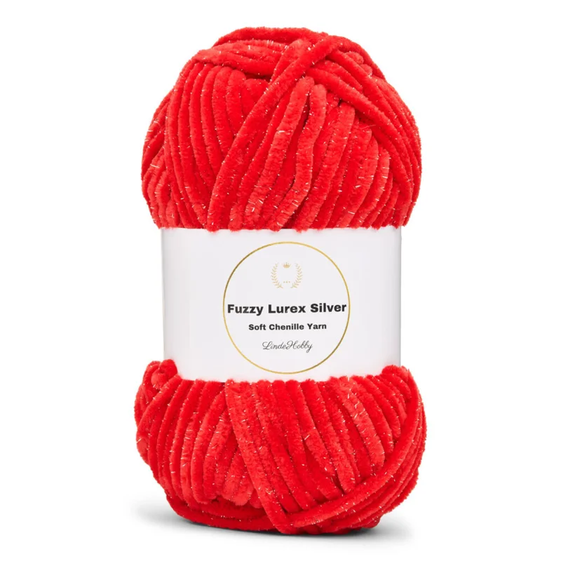 LindeHobby Fuzzy Chenille Silver Lurex